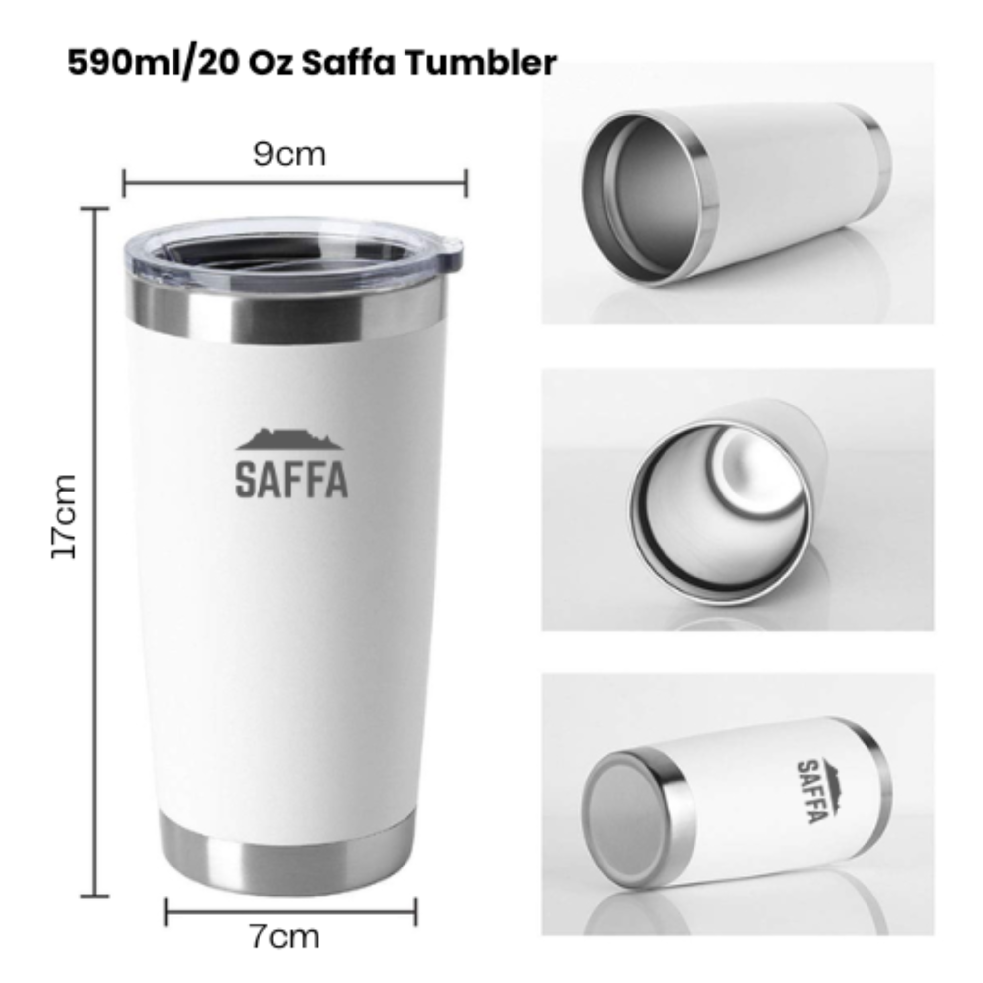 The Saffa 590ml Double-Wall Travel Flask