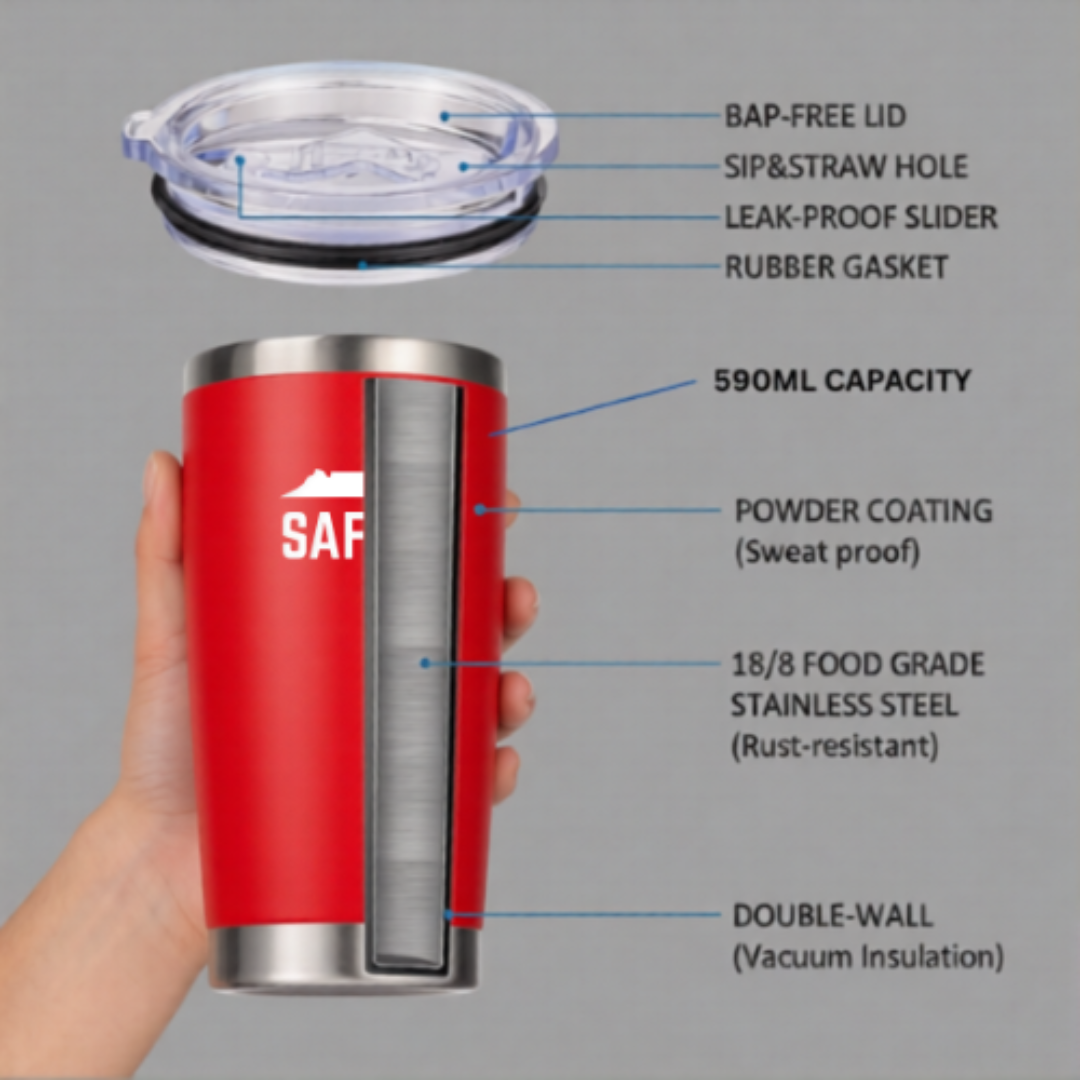 The Saffa 590ml Double-Wall Travel Flask